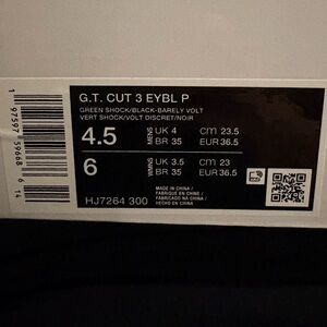 Nike G.T. Cut 3 EYBL in Green Shock and Black - Special Edition